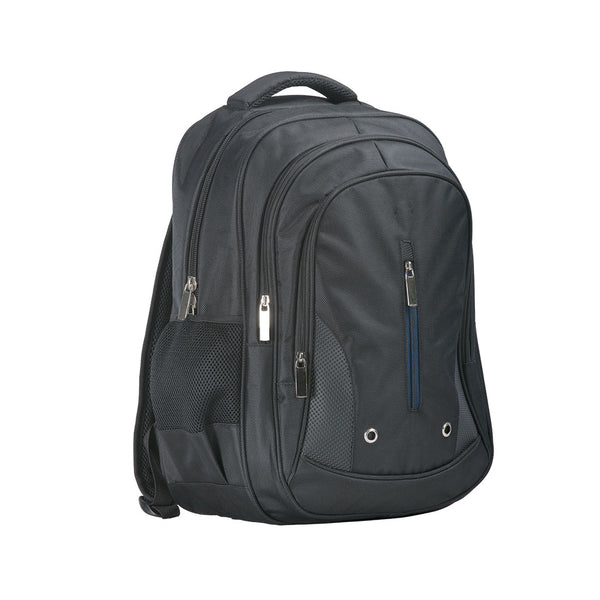 Triple Pocket Backpack Black - B916