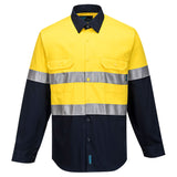Hi-Vis Two Tone Regular Weight Long Sleeve Shirt with Tape - MA101