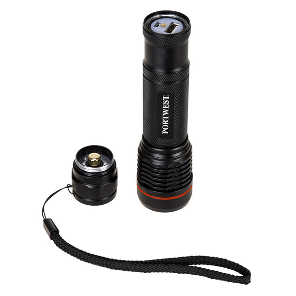 USB Rechargeable Torch Black - PA75