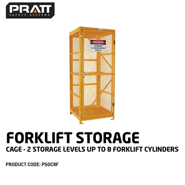 Forklift Storage Cage. 2 Storage Levels - 8 Forklift Cylinders - PSGC8F
