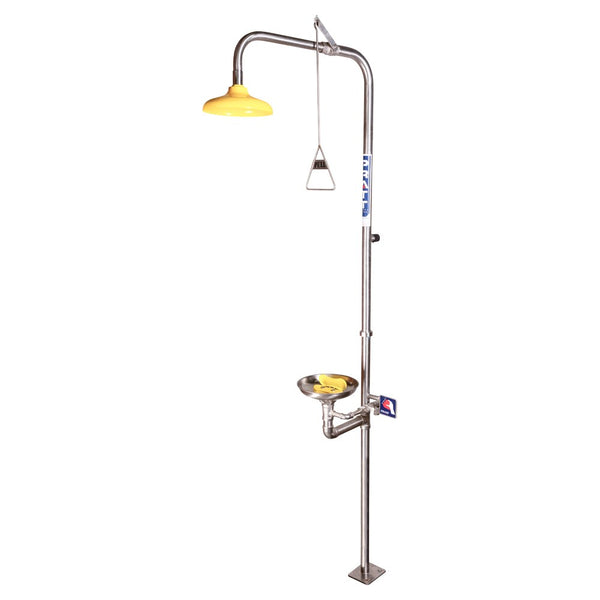 Combination Shower With Triple Nozzle Eye & Face Wash With Bowl. No Foot Treadle - SE603