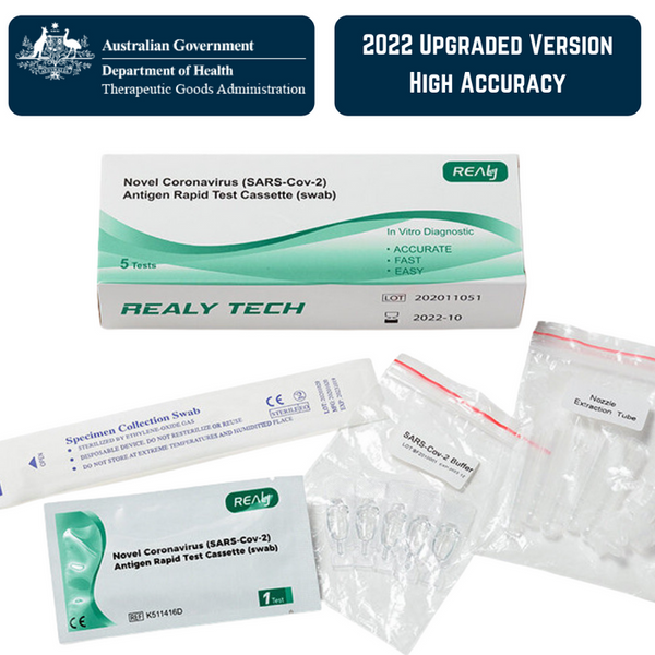 REALY TECH – Covid-19 Rapid Antigen Test Kit (5 pack)