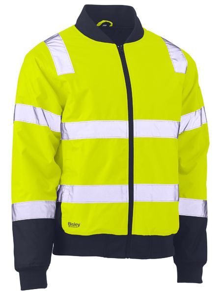 Bisley Taped Hi Vis Bomber Jacket with Padded Lining - BJ6730T