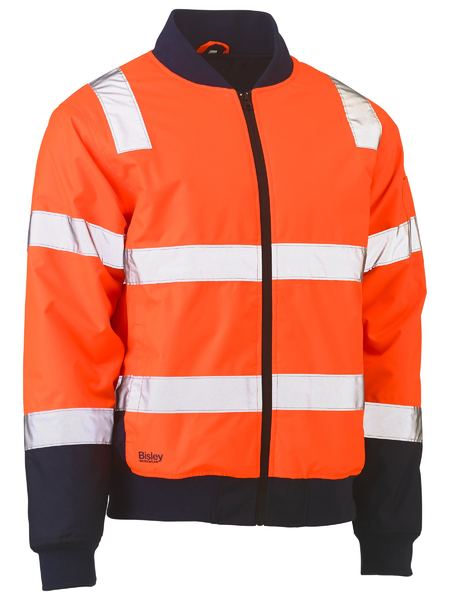 Bisley Taped Hi Vis Bomber Jacket with Padded Lining - BJ6730T