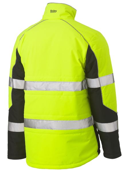 Bisley Taped Hi Vis Puffer Jacket with Stand Collar - BJ6829T