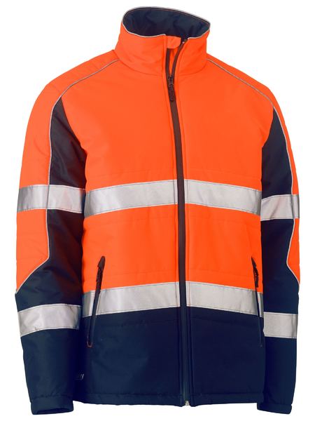 Bisley Taped Hi Vis Puffer Jacket with Stand Collar - BJ6829T