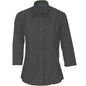 CLEARANCE Ladies Polyester Cotton Shirt 3/4 Sleeve BLACK - 4203