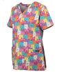 Ladies Scrub Top Printed - 4STP1