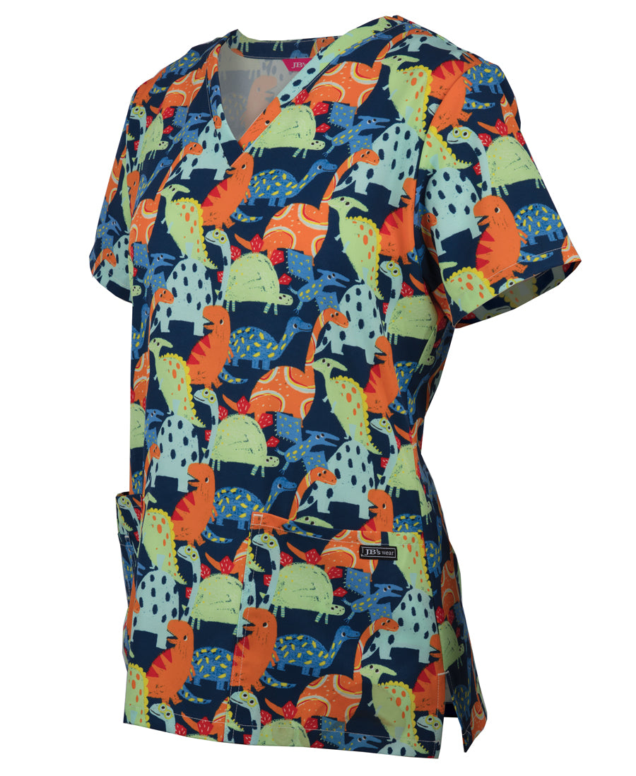 Ladies Scrub Top Printed - 4STP1
