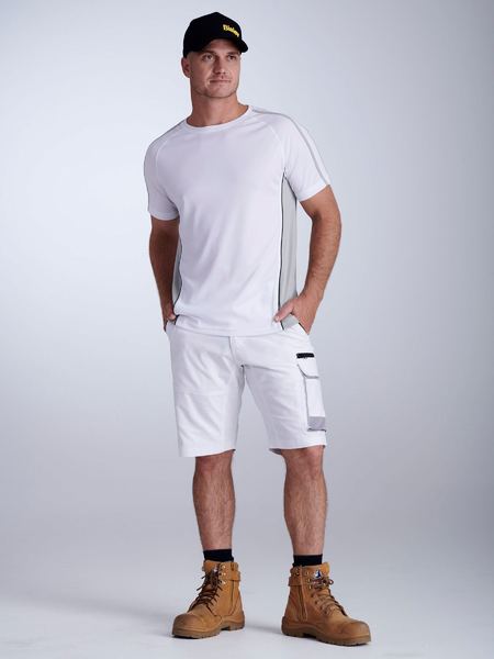 Bisley Painters Contrast Cargo Short WHITE - BSHC1422