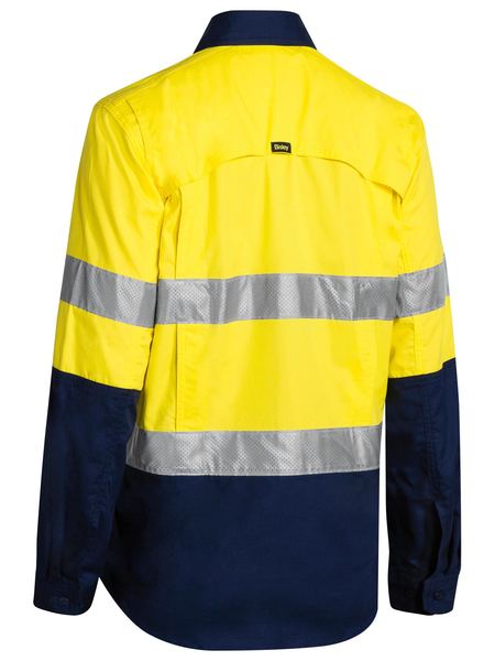Bisley Women's X Airflow Taped Hi Vis Ripstop Shirt - BL6415T