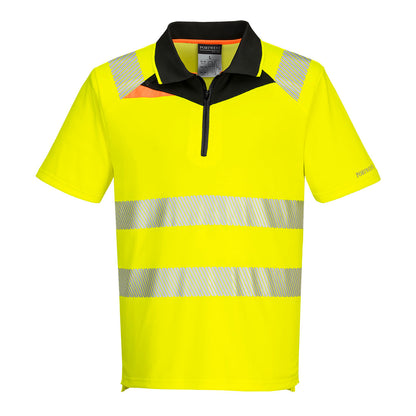 DX4 Hi-Vis Zip Polo Shirt S/S – Stay Cool, Stay Seen DX412