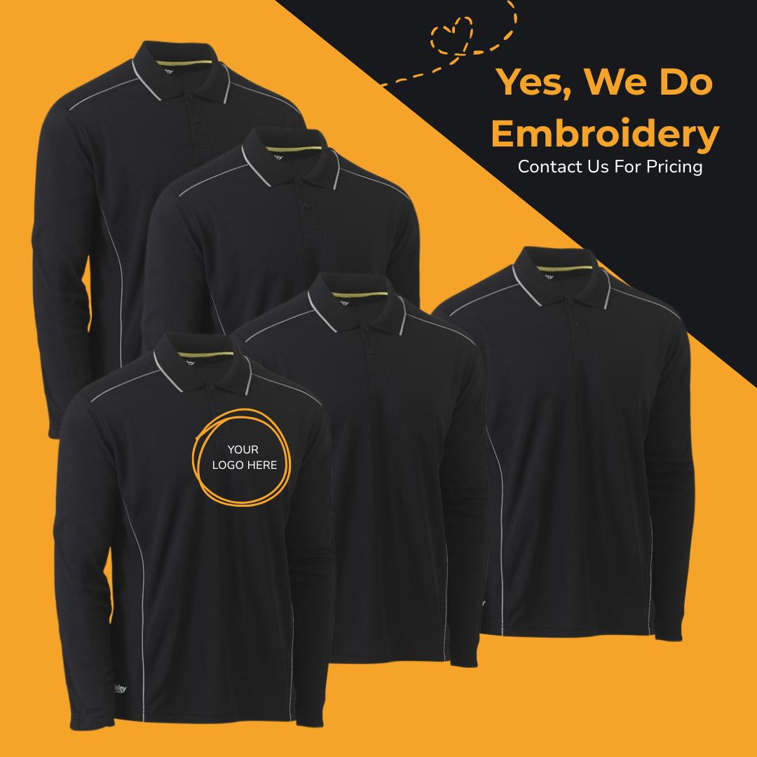 5 x Bisley Cool Mesh Polo with Reflective Piping – $40 Each (Normally $45.95)