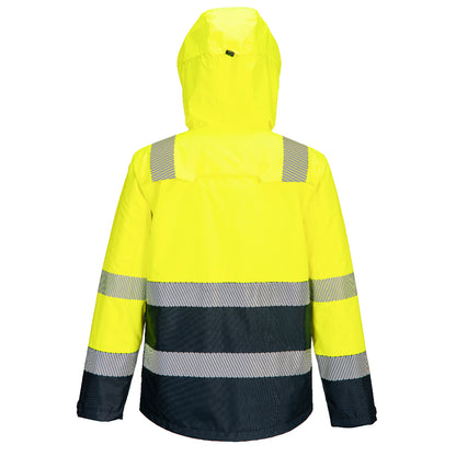 Huski Hi-Vis Contrast Rain Jacket Yellow/Navy - K8201