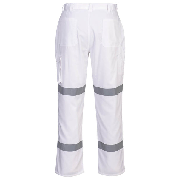 Taped Night Cotton Drill Pants White - MP709