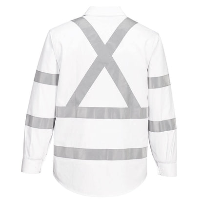 Taped Night Cotton Drill Shirt White - MX303