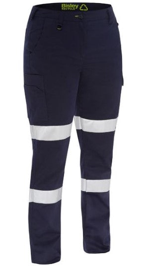 Bisley Recycle Women's Taped Biomotion Cargo Work Pant NAVY - BPCL6088T