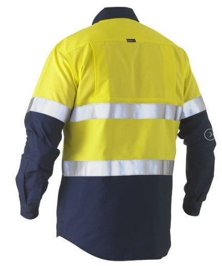 Bisley Recycle Taped Two Tone Hi Vis Drill Shirt - BS6996T