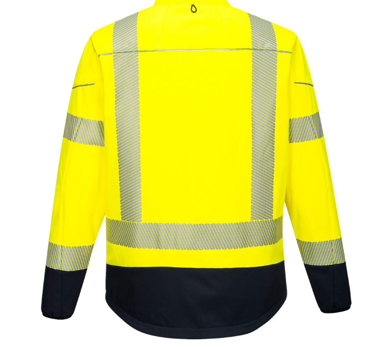 CLEARANCE - T404 - PW3 Hi-Vis Softshell (3L) Yellow/Navy