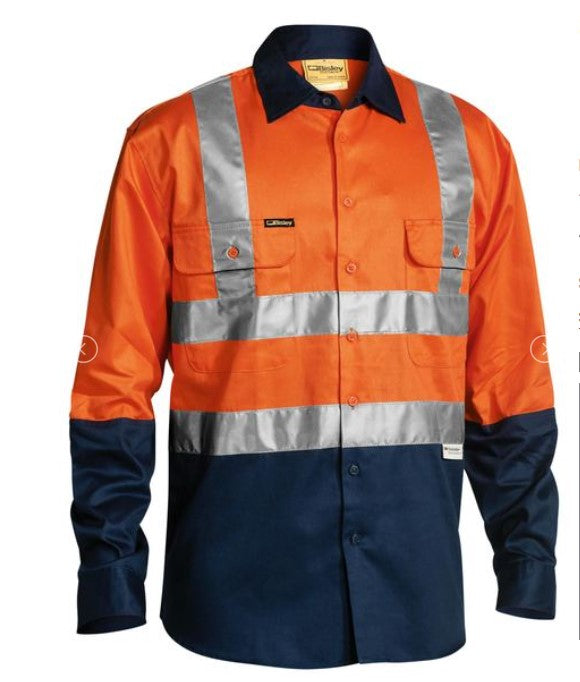 BISLEY TAPED HI VIS DRILL SHIRT - BS6267T