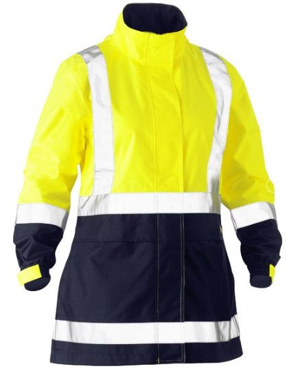 Bisley Women's Taped Hi Vis Recycled Rain Shell Jacket - BJL6766T