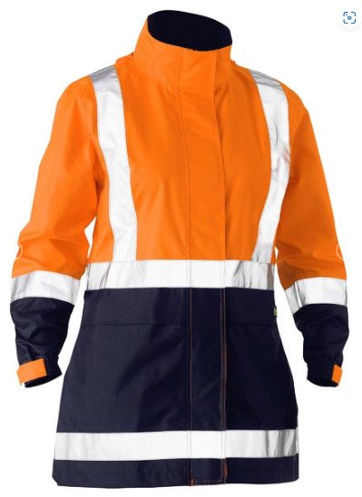 Bisley Women's Taped Hi Vis Recycled Rain Shell Jacket - BJL6766T