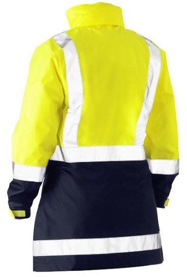 Bisley Women's Taped Hi Vis Recycled Rain Shell Jacket - BJL6766T