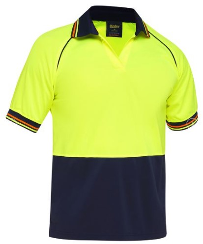 Bisley Two Tone Hi Vis V-Neck Polo - BK1440