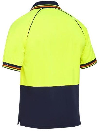 Bisley Two Tone Hi Vis V-Neck Polo - BK1440