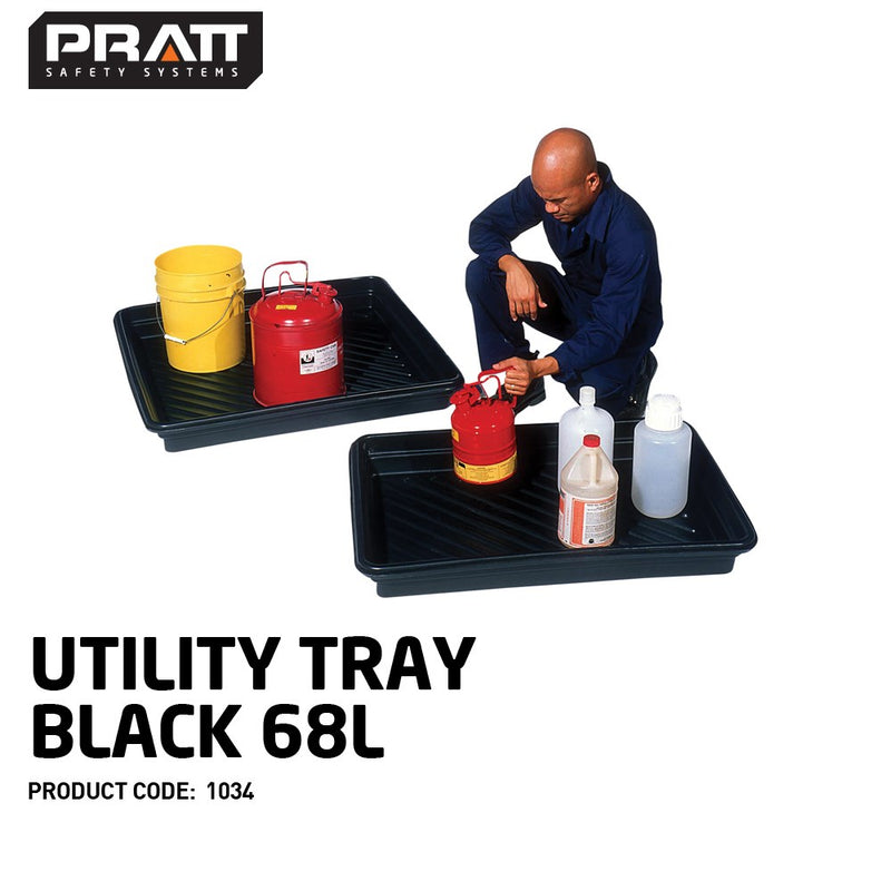 Utility Spill Tray Black 68L - 1034