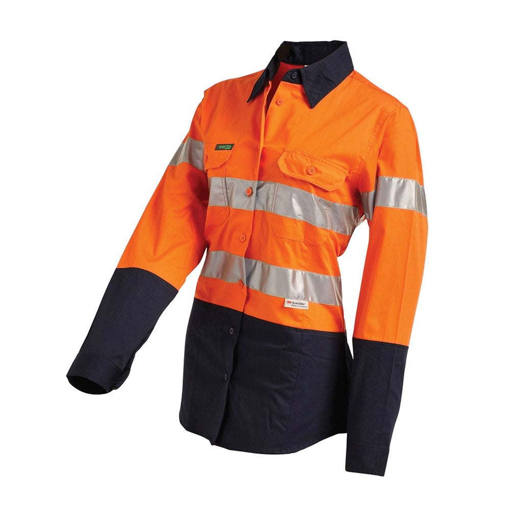 Hi-Vis Womens 2 Tone Lightweight Taped Shirt - 2012