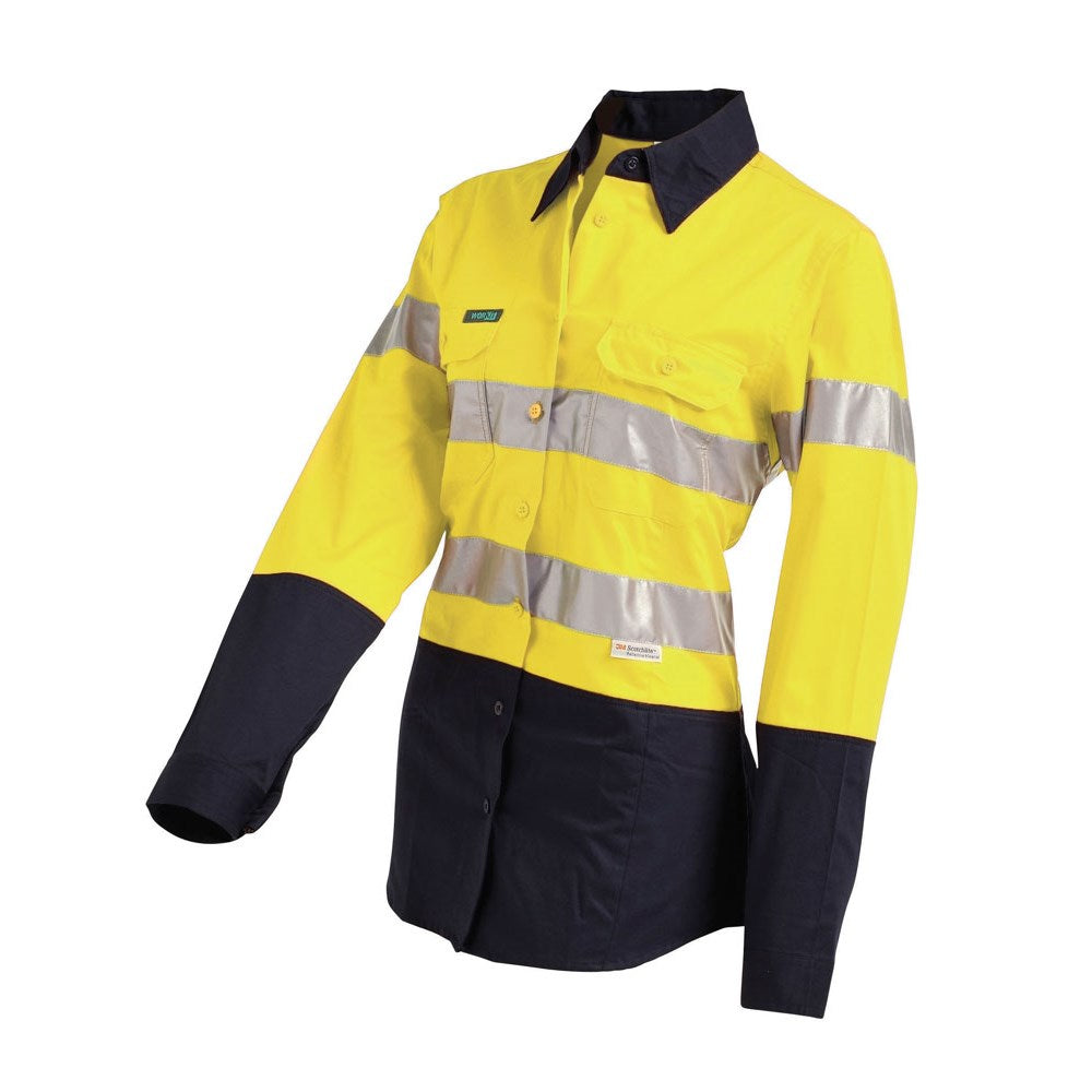 Hi-Vis Womens 2 Tone Lightweight Taped Shirt - 2012