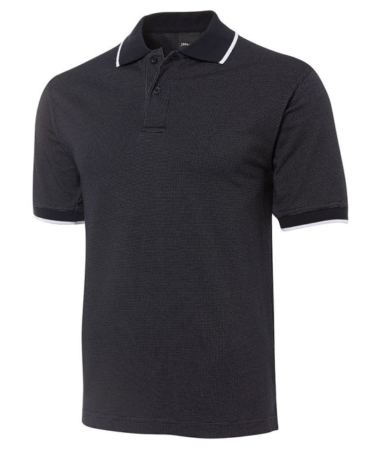 Nail Head Cotton Rich Polo Black - 2PNH