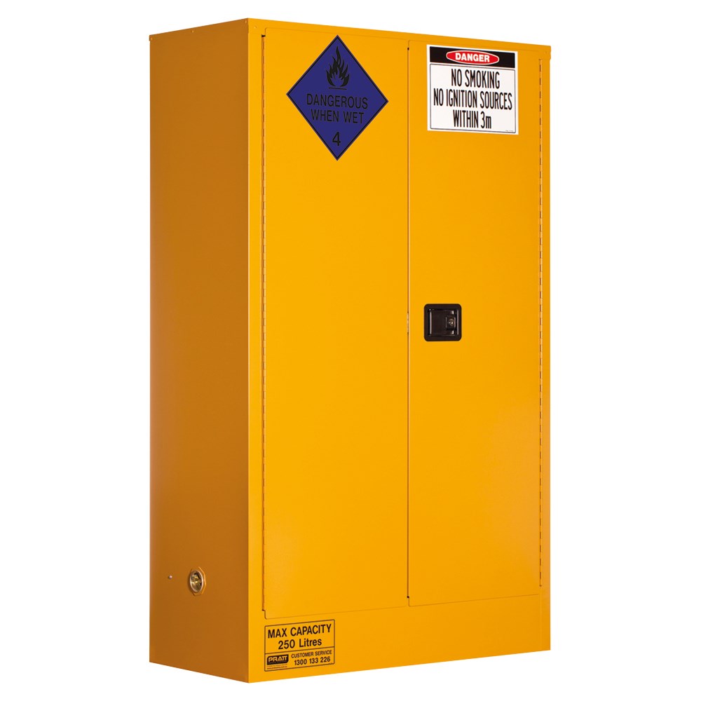 Class 4 Dangerous Goods Storage Cabinet 250L 2 Door,3 Shelf - 5545AC4