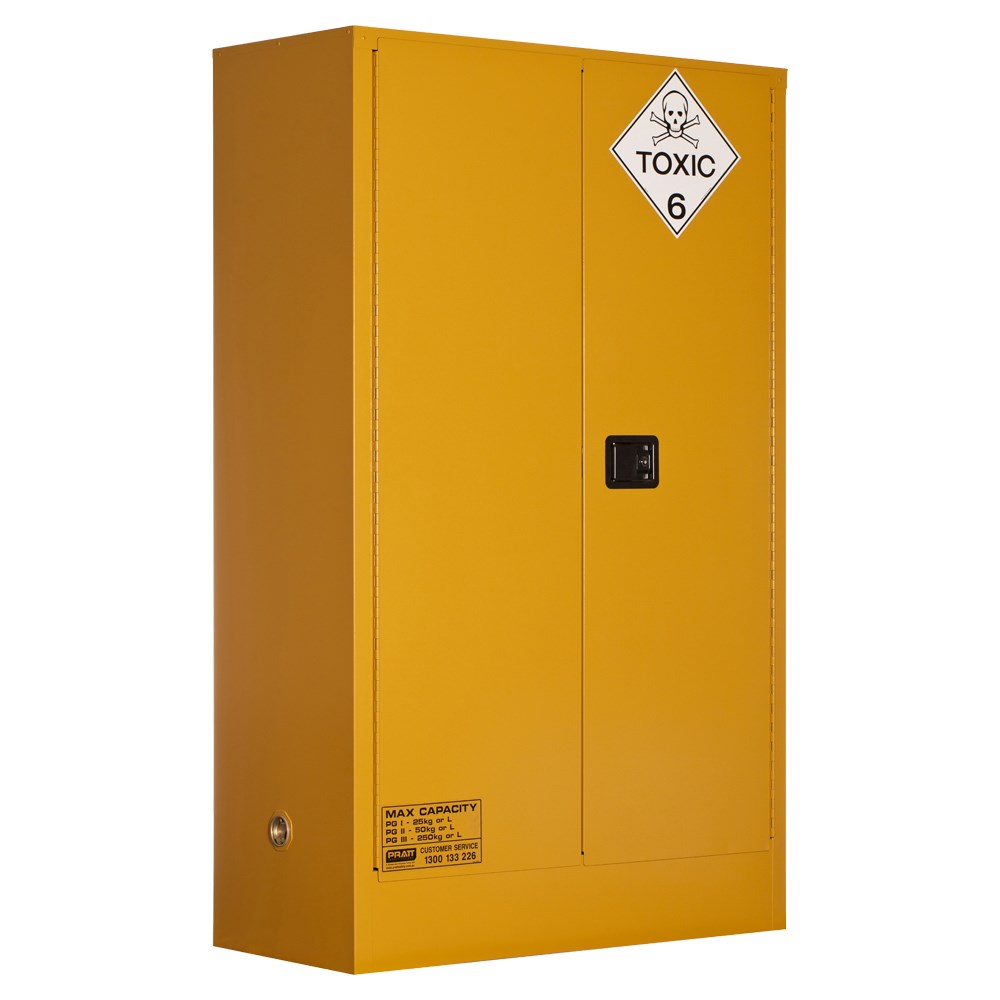 Toxic Storage Cabinet 250L 2 Door, 3 Shelf - 5545AST