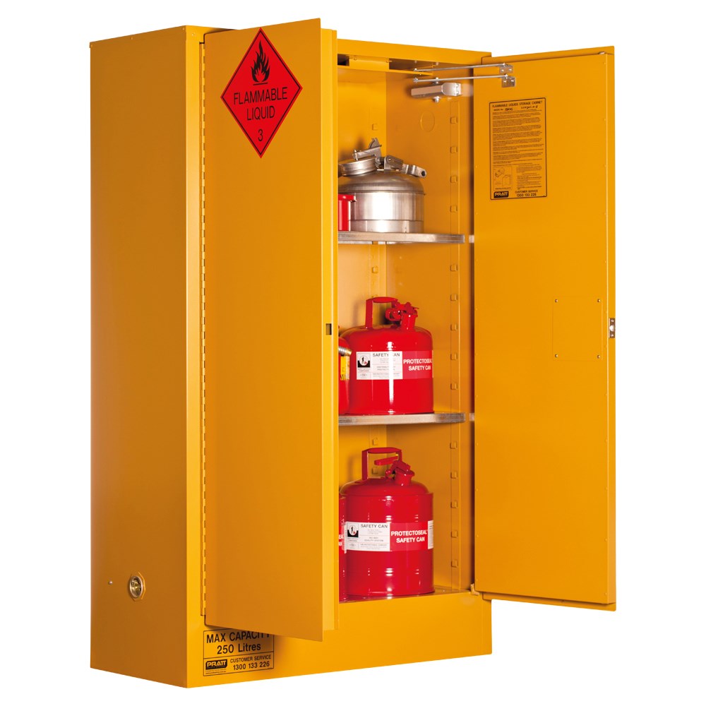 Flammable Storage Cabinet 250L 2 Door, 3 Shelf - 5545AS