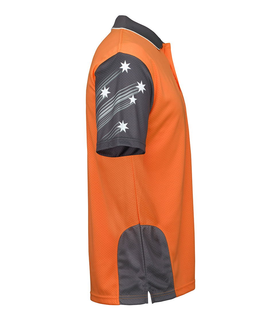 HI-VIS SOUTHERN CROSS S/S POLO - 6HSC
