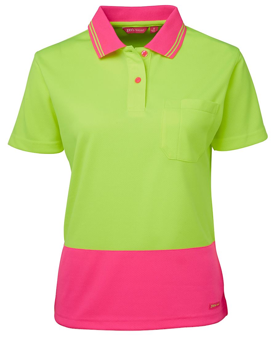 LADIES HI VIS S/S COMFORT POLO - 6LHCP