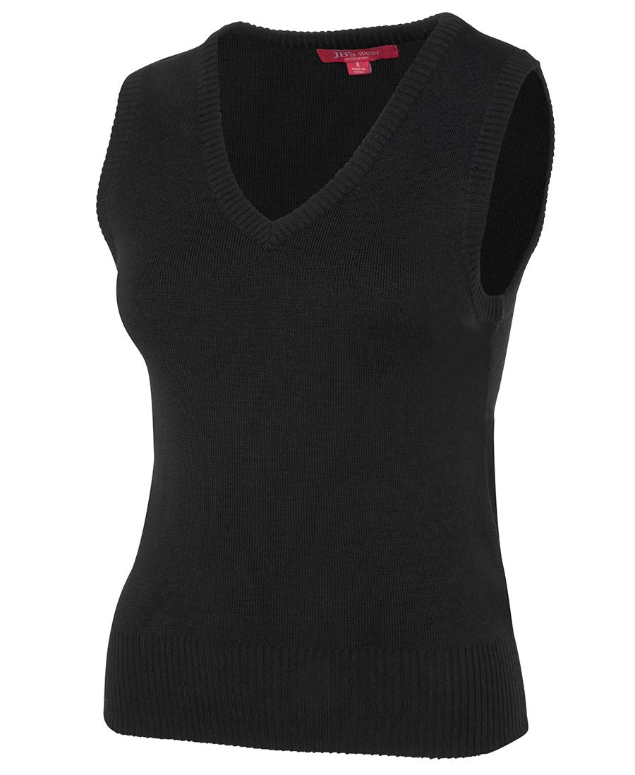 LADIES KNITTED VEST BLACK - 6V1