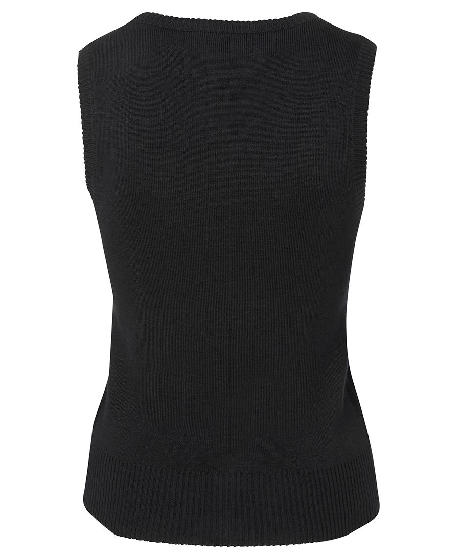 LADIES KNITTED VEST BLACK - 6V1
