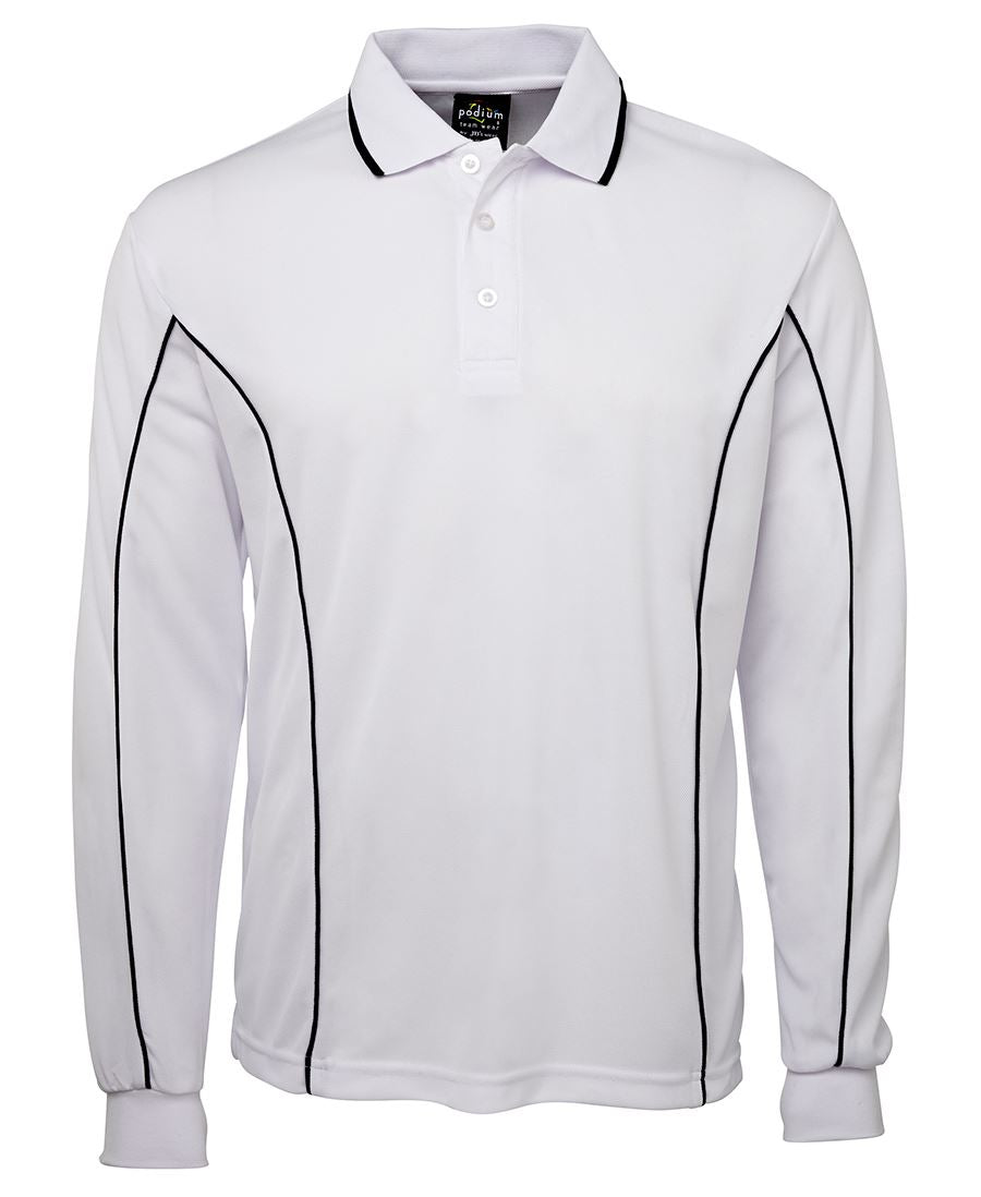 PODIUM LONG SLEEVE PIPING POLO - 7PIPL