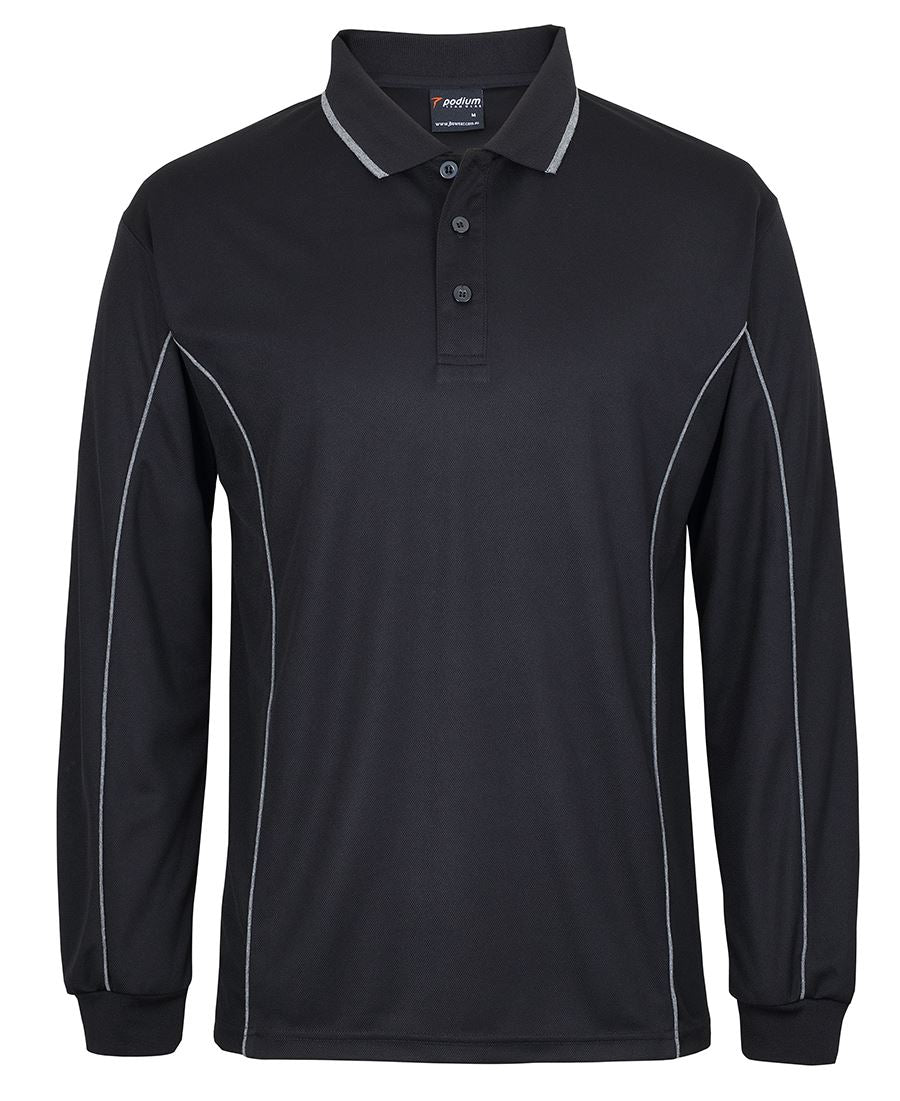 PODIUM LONG SLEEVE PIPING POLO - 7PIPL