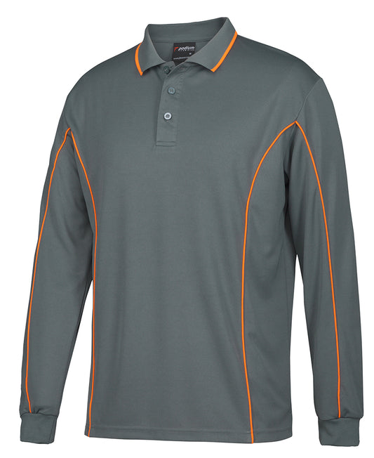 PODIUM LONG SLEEVE PIPING POLO - 7PIPL