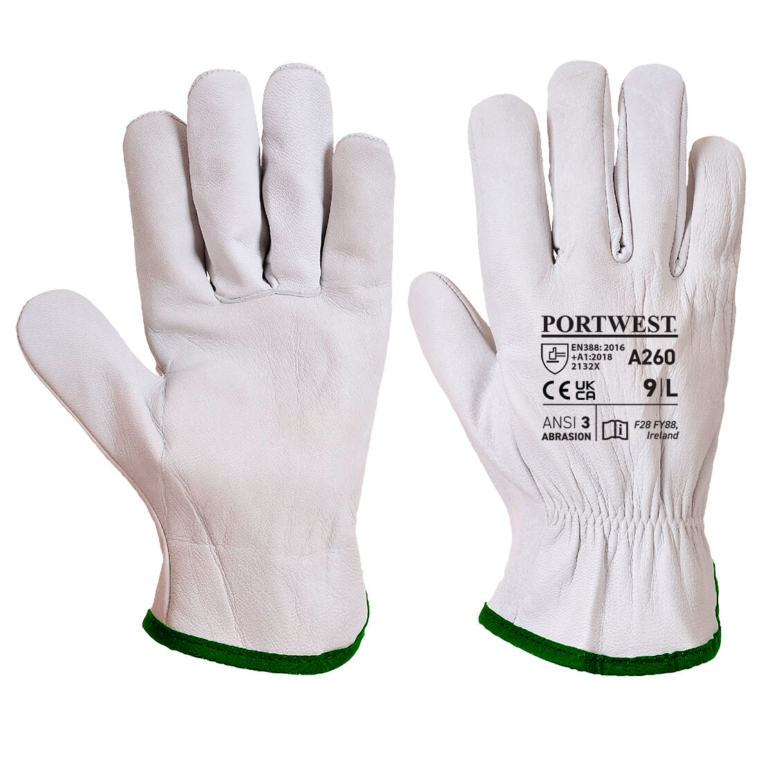 Leather Driver 115 Goat Grain Glove Grey (12 PACK) - A260