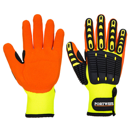 Anti Impact Grip Glove Yellow/Orange (12 PACK) - A721