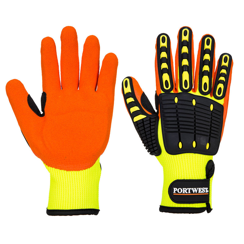 Anti Impact Grip Glove Yellow/Orange - A721