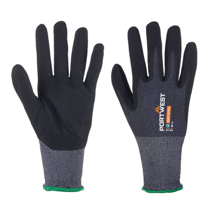 recycled npr15 mcro foam glove - 12 pack grey/black AP12