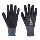 recycled npr15 mcro foam glove - 12 pack grey/black ap12
