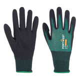Recycled Micro Foam Glove - 12 Pack Green/Black - ap15