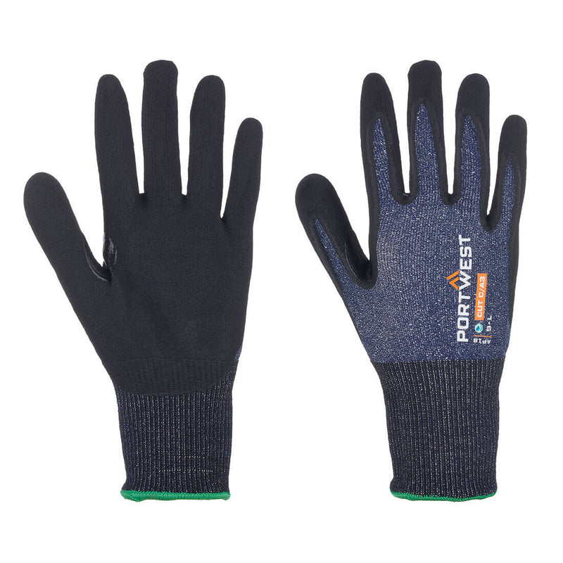 AP18 - RECYCLED Micro Foam Glove - 12 Pack Blue/Black